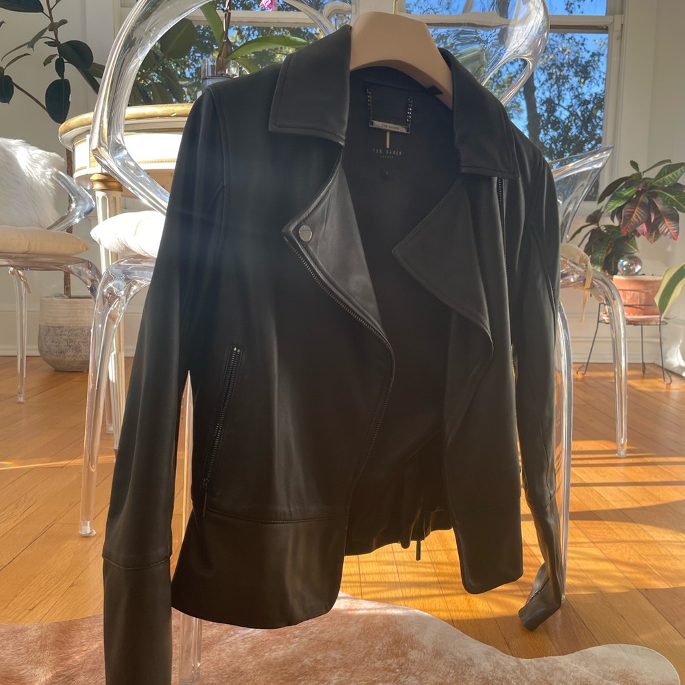 Ted Baker London Black Leather Jacket